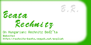 beata rechnitz business card